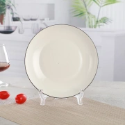 Huixun [Jingdong's own brand] 16-piece Nordic black line household simple bowl and plate tableware set