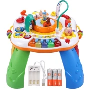 Grain Rain GOODWAY Grain Rain Game Table Learning Table Baby Infant Toys Children Boys and Girls 1-3 Years Old New Year Gift Grain Rain Multifunctional Game Table-With Charger/Battery