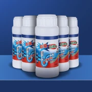 Walsa Walsa pipe dredging agent powder powerful toilet artifact toilet floor drain kitchen sewer oil stain dissolution corrosion blockage powerful dredger five bottles 550g
