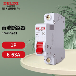 Delixi Electric DC air switch DZ47SZ battery car air switch DC circuit breaker 1P 25A 
Delixi Electric DC air switch DZ47SZ battery car air switch DC circuit breaker 1P 25A