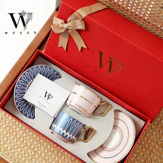WOOCH Regalo de inauguración de la casa, taza de café, regalo de boda, nueva taza para pareja, nueva caja de boda, par de tazas de recuerdo, luz de lujo WOOCH Regalo de inauguración de la casa, taza de café, regalo de boda, nueva taza para pareja, nueva caja de boda, par de tazas de recuerdo, luz de lujo