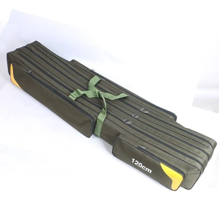 Multi-specification canvas fishing bag fishing gear bag shoulder fishing rod bag sea rod bag fishing gear fishing box fish catch bag 1.2 meters three-layer canvas bag Multi-specification canvas fishing bag fishing gear bag shoulder fishing rod bag sea rod bag fishing gear fishing box fish catch bag 1.2 meters three-layer canvas bag