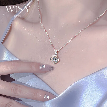 Satu-satunya 999 Perak Murni Kalung Wanita Hadiah Ulang Tahun Wanita Fashion Perhiasan Empat Daun Semanggi Tulang Selangka Rantai Pasangan Liontin Perhiasan untuk Pacar Istri dengan Sertifikat Kotak Hadiah Kemasan dengan Sertifikat Satu-satunya 999 Perak Murni Kalung Wanita Hadiah Ulang Tahun Wanita Fashion Perhiasan Empat Daun Semanggi Tulang Selangka Rantai Pasangan Liontin Perhiasan untuk Pacar Istri dengan Sertifikat Kotak Hadiah Kemasan dengan Sertifikat