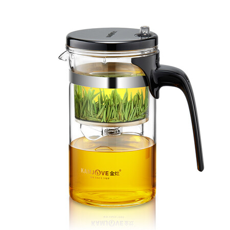 Jinzao KAMJOVE office tea set, heat-resistant glass tea cup, push-type detachable liner, elegant cup, teapot, flower teapot, green tea cup Jinzao KAMJOVE office tea set, heat-resistant glass tea cup, push-type detachable liner, elegant cup, teapot, flower teapot, green tea cup