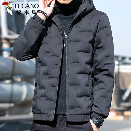 Woodpecker TUCANO Cotton Cotton Men's Winter Cotton Cotton Hooded Fashion Versatile Warm Cotton Padded Jacket Casual Men's Jacket Coat Top Black Custom M Woodpecker TUCANO Cotton Cotton Men's Winter Cotton Cotton Hooded Fashion Versatile Warm Cotton Padded Jacket Casual Men's Jacket Coat Top Black Custom M