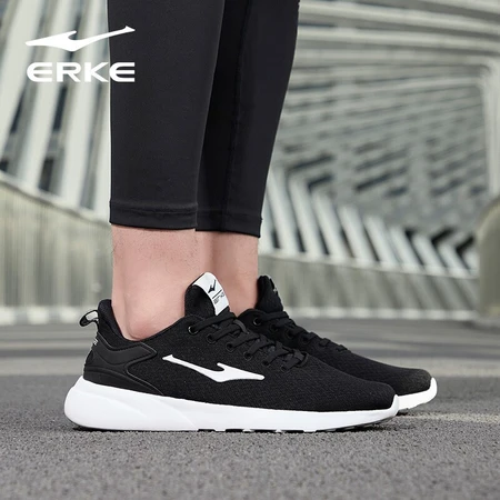 Hongxing Erke men's shoes sports shoes summer running shoes breathable mesh shoes casual shoes 51121202123 black/white 42 Hongxing Erke men's shoes sports shoes summer running shoes breathable mesh shoes casual shoes 51121202123 black/white 42