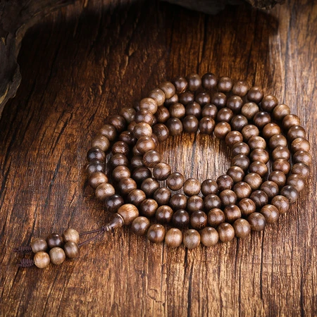 Shiyue Jewelry Agarwood Bracelets 108 Wenwan Buddha Beads Agarwood Bracelet Rosary Beads Jewelry Men's and Women's Wooden Bracelet Handle 8mm Shiyue Jewelry Agarwood Bracelets 108 Wenwan Buddha Beads Agarwood Bracelet Rosary Beads Jewelry Men's and Women's Wooden Bracelet Handle 8mm