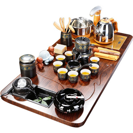 Tang Feng Kung Fu Tea Set Set Household Automatic Stone Mill Flowing Water Tea Tray Ceramic Tea Cup Teapot Office Meeting Modern Simple Tea Table Meandering Tea Tray + Dark Fragrance Automatic B Accessories Tang Feng Kung Fu Tea Set Set Household Automatic Stone Mill Flowing Water Tea Tray Ceramic Tea Cup Teapot Office Meeting Modern Simple Tea Table Meandering Tea Tray + Dark Fragrance Automatic B Accessories