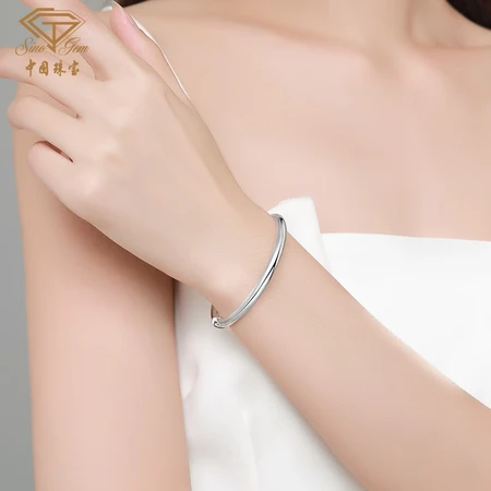 Chinese jewelry smooth push-pull silver bracelet women's silver jewelry 999 pure silver bracelet for mother young girlfriend birthday Valentine's Day gift vegetarian ring jewelry about 30g Chinese jewelry smooth push-pull silver bracelet women's silver jewelry 999 pure silver bracelet for mother young girlfriend birthday Valentine's Day gift vegetarian ring jewelry about 30g