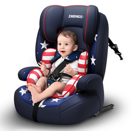Zhongba ZHONGBA car child safety seat isofix hard interface suitable for about 9 months-12 years old 9-36kg baby star blue Zhongba ZHONGBA car child safety seat isofix hard interface suitable for about 9 months-12 years old 9-36kg baby star blue