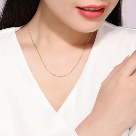 Chao Hongji Jane Gold Necklace Women's Pure Gold Necklace Gold Element Chain Gold Chain Pricing Labor Cost 120 Yuan W Pre-sale About 3.35g Chao Hongji Jane Gold Necklace Women's Pure Gold Necklace Gold Element Chain Gold Chain Pricing Labor Cost 120 Yuan W Pre-sale About 3.35g