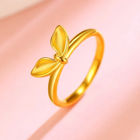 Zokai Gold Ring Female Cute Rabbit Ears 999 Pure Gold Ring Ring for Girlfriend New Year's Gift Pricing Zokai Gold Ring Female Cute Rabbit Ears 999 Pure Gold Ring Ring for Girlfriend New Year's Gift Pricing