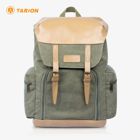 TARION German camera bag SLR backpack portable leather canvas camera bag Canon Nikon liner bag M02 jungle green TARION German camera bag SLR backpack portable leather canvas camera bag Canon Nikon liner bag M02 jungle green