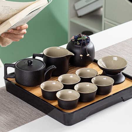 Jiabai Home Tea Set Simple Living Room Kung Fu Tea Set Small Set Tea Set Making Tea Small Tea Table Japanese Style Tea Tray Simple Small Tea Set Teapot Tea Cup Tea Caddy Orderly Square Pot 12 Set Jiabai Home Tea Set Simple Living Room Kung Fu Tea Set Small Set Tea Set Making Tea Small Tea Table Japanese Style Tea Tray Simple Small Tea Set Teapot Tea Cup Tea Caddy Orderly Square Pot 12 Set