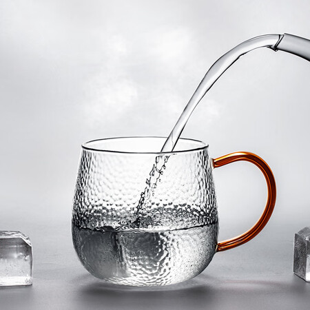 Yihu Tea YIHUTEA Hammered Teacup Glass with Handle Office with Filtered Tea Separation Cup for Men and Women Tea Cup with Lid Glass Tea Set Cup Heat-resistant Water Cup 400ml Yihu Tea YIHUTEA Hammered Teacup Glass with Handle Office with Filtered Tea Separation Cup for Men and Women Tea Cup with Lid Glass Tea Set Cup Heat-resistant Water Cup 400ml
