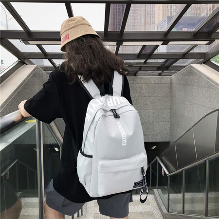 2020 new school bag men's backpack female junior high school students start school bag casual simple fashion trend canvas bag backpack all-match high school students black with sachet + bear ornament 2020 new school bag men's backpack female junior high school students start school bag casual simple fashion trend canvas bag backpack all-match high school students black with sachet + bear ornament