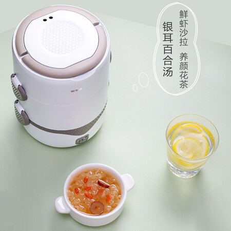 Royalstar Royalstar electric lunch box double-layer heating lunch box steaming rice steamer can be plugged in, heat preservation and sealing stainless steel RFH302 Royalstar Royalstar electric lunch box double-layer heating lunch box steaming rice steamer can be plugged in, heat preservation and sealing stainless steel RFH302