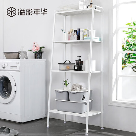 Overflowing Year of China Mobile Books Kitchen Shelf Rack Storage Balcony Flower Hand Multilayer Showcase Sequence Elegant White DKI4711W Overflowing Year of China Mobile Books Kitchen Shelf Rack Storage Balcony Flower Hand Multilayer Showcase Sequence Elegant White DKI4711W
