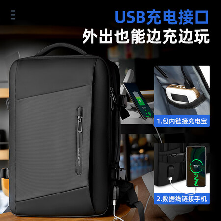 Mark RYDEN backpack travel backpack men can hold 39 liters notebook 17.3-inch business bag computer casual 13.3-inch expandable large capacity inner bag Mark RYDEN backpack travel backpack men can hold 39 liters notebook 17.3-inch business bag computer casual 13.3-inch expandable large capacity inner bag