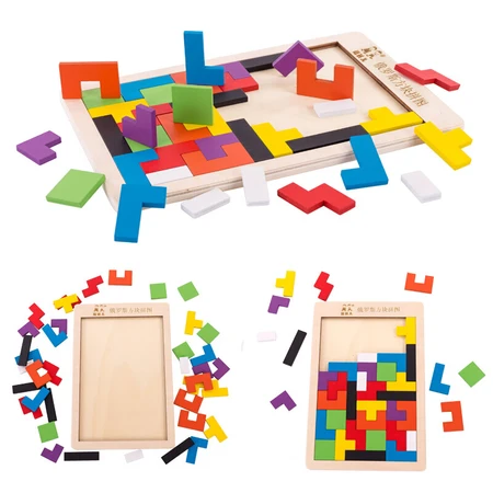 Fubai Tetris Puzzle Children's Educational Toys Wooden Building Blocks 3-9 Years Old Baby Intellectual Games Boys and Girls Kindergarten Middle Class Development Children Early Education Birthday Christmas Gift Fubai Tetris Puzzle Children's Educational Toys Wooden Building Blocks 3-9 Years Old Baby Intellectual Games Boys and Girls Kindergarten Middle Class Development Children Early Education Birthday Christmas Gift