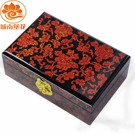 Nine-color jiucai jewelry box Pingyao push light lacquerware Hand-made collection of gifts for Women’s Day on March 8th Push light lacquer jewelry box Shanxi specialty black skewer lotus Nine-color jiucai jewelry box Pingyao push light lacquerware Hand-made collection of gifts for Women’s Day on March 8th Push light lacquer jewelry box Shanxi specialty black skewer lotus