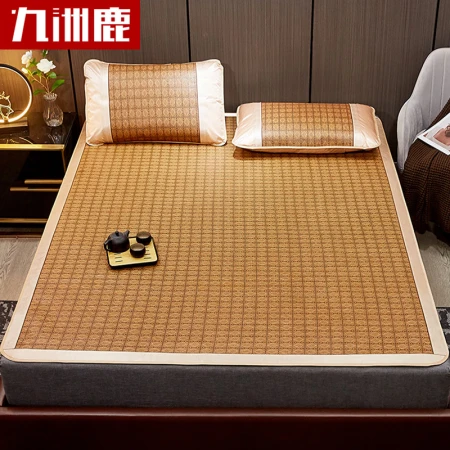 Jiuzhou Deer Home Textile Mat Summer Mat Three-piece Set Folding Mat 1.5m Bed Rattan Mat Double Air Conditioner Jiuzhou Deer Home Textile Mat Summer Mat Three-piece Set Folding Mat 1.5m Bed Rattan Mat Double Air Conditioner