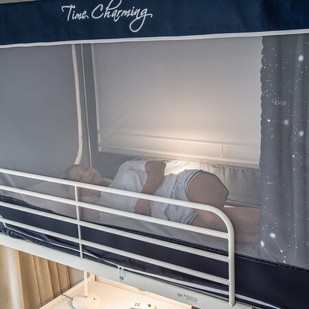Antarctic NanJiren student dormitory mosquito net, upper bed curtain and blackout curtain integrated 0.9m bed Single bed university dormitory bed curtain 1m curtain Antarctic NanJiren student dormitory mosquito net, upper bed curtain and blackout curtain integrated 0.9m bed Single bed university dormitory bed curtain 1m curtain
