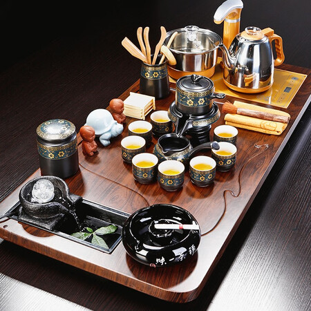 Tang Feng Kung Fu Tea Set Set Household Automatic Stone Mill Flowing Water Tea Tray Ceramic Tea Cup Teapot Office Meeting Modern Simple Tea Table Meandering Tea Tray + Dark Fragrance Automatic B Accessories Tang Feng Kung Fu Tea Set Set Household Automatic Stone Mill Flowing Water Tea Tray Ceramic Tea Cup Teapot Office Meeting Modern Simple Tea Table Meandering Tea Tray + Dark Fragrance Automatic B Accessories