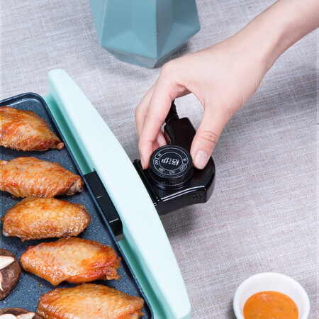 GOIE electric grill household detachable barbecue pot electric barbecue grill Korean electric grill pan barbecue machine barbecue grill smokeless non-stick pan large barbecue plate green removable and washable for 2-6 people GOIE electric grill household detachable barbecue pot electric barbecue grill Korean electric grill pan barbecue machine barbecue grill smokeless non-stick pan large barbecue plate green removable and washable for 2-6 people