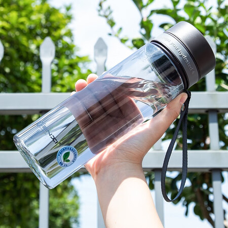 Tianxi TIANXI Plastic Cup Creative Transparent Handy Cup Large Capacity Outdoor Sports Travel Water Cup Portable Leakproof Tea Cup Gray 800ml Tianxi TIANXI Plastic Cup Creative Transparent Handy Cup Large Capacity Outdoor Sports Travel Water Cup Portable Leakproof Tea Cup Gray 800ml