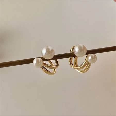 Fan Mili S925 Silver Needle Temperament Pearl Earrings Female Retro Fashion Post-Hanging Two-Wear Earrings Sweet Literary Ins Style Elegant White-collar Commuter Versatile Earrings ED1649 Fan Mili S925 Silver Needle Temperament Pearl Earrings Female Retro Fashion Post-Hanging Two-Wear Earrings Sweet Literary Ins Style Elegant White-collar Commuter Versatile Earrings ED1649