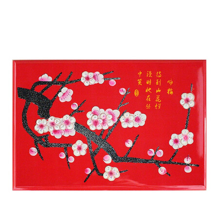 Nine-color jiucai jewelry box Pingyao push light lacquerware March 8th Women’s Day gift handmade collection Push light lacquer jewelry box Shanxi specialty red plum blossom Nine-color jiucai jewelry box Pingyao push light lacquerware March 8th Women’s Day gift handmade collection Push light lacquer jewelry box Shanxi specialty red plum blossom