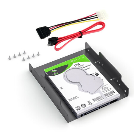 Maiwo solid-state drive bracket 2.5 to 3.5 SSD installation accessory kit with hard drive bracket/SATA cable/screwdriver/screw 2.5 inch to 3.5 inch hard drive bracket 5 piece set Maiwo solid-state drive bracket 2.5 to 3.5 SSD installation accessory kit with hard drive bracket/SATA cable/screwdriver/screw 2.5 inch to 3.5 inch hard drive bracket 5 piece set