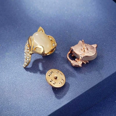 Chimera CHIMERA opal animal button brooch brooch female 2 pieces accessories shirt collar button silk scarf buckle anti-light buckle hidden buckle for girlfriend and girlfriend Chimera CHIMERA opal animal button brooch brooch female 2 pieces accessories shirt collar button silk scarf buckle anti-light buckle hidden buckle for girlfriend and girlfriend