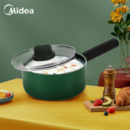 Midea Maifan stone milk pot baby food supplement pot household one-person instant noodle cooking hot milk soup pot induction cooker gas stove suitable for MP-CJ16Pot302G military green Midea Maifan stone milk pot baby food supplement pot household one-person instant noodle cooking hot milk soup pot induction cooker gas stove suitable for MP-CJ16Pot302G military green