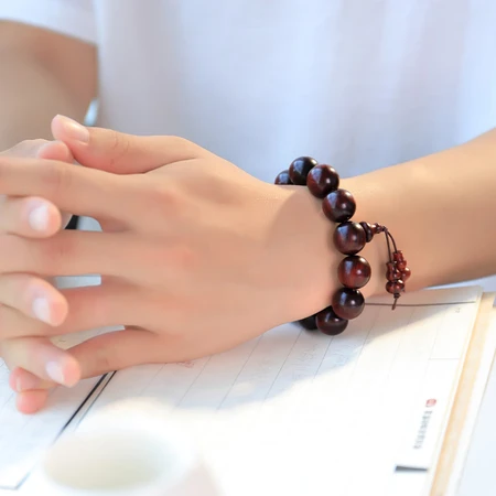 Yueyin Baichuan Gaomi Small Leaf Rosewood Buddha Beads Bracelet Gift Box Set Venus 15mm+ Venus 6mm Yueyin Baichuan Gaomi Small Leaf Rosewood Buddha Beads Bracelet Gift Box Set Venus 15mm+ Venus 6mm
