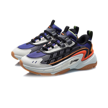 Li Ning casual shoes men's 2021 spring new Nebula OG series non-slip shock-absorbing dad shoes sneakers bag shadow gray/dark blue/black-1 39 Li Ning casual shoes men's 2021 spring new Nebula OG series non-slip shock-absorbing dad shoes sneakers bag shadow gray/dark blue/black-1 39