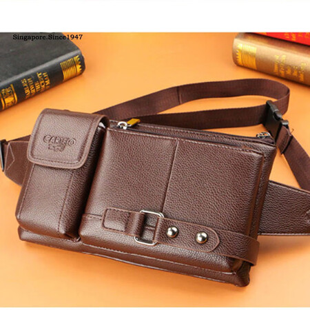 Men's waist bag soft leather new old flower Yankees sports messenger bag waist bag ins trend men and women with the same style 1822 black-large capacity Men's waist bag soft leather new old flower Yankees sports messenger bag waist bag ins trend men and women with the same style 1822 black-large capacity