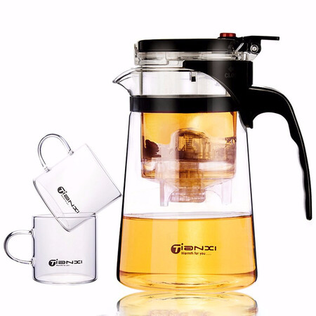 Tianxi TIANXI Glass Teapot Set Heat-resistant Glass Tea Set Elegant Cup Tea Cup Tea Brewer Flower Teapot Teapot Tea Separating Cup 750ml Tianxi TIANXI Glass Teapot Set Heat-resistant Glass Tea Set Elegant Cup Tea Cup Tea Brewer Flower Teapot Teapot Tea Separating Cup 750ml