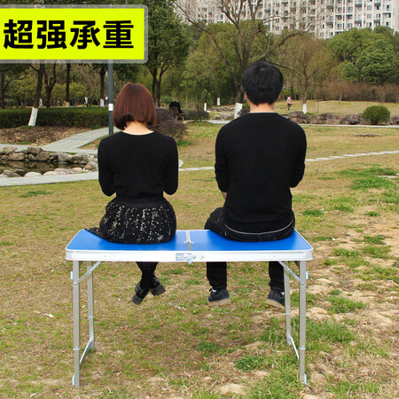 Outdoor furniture folding table stall table outdoor table folding portable simple aluminum alloy household dining table exhibition table and floor stall table solid version fruit green Outdoor furniture folding table stall table outdoor table folding portable simple aluminum alloy household dining table exhibition table and floor stall table solid version fruit green