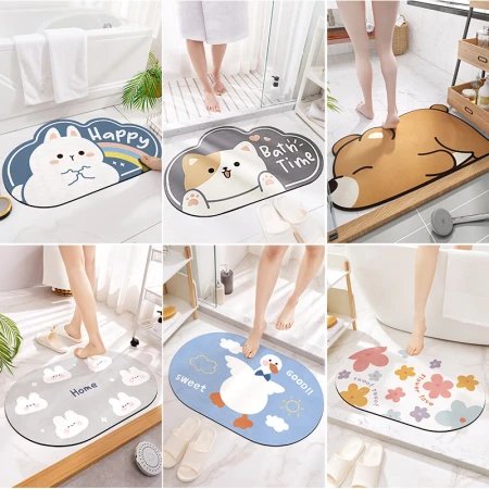 Dajiang diatom mud absorbent mat bathroom floor mat bathroom toilet toilet foot mat door non-slip mat door mat Dajiang diatom mud absorbent mat bathroom floor mat bathroom toilet toilet foot mat door non-slip mat door mat