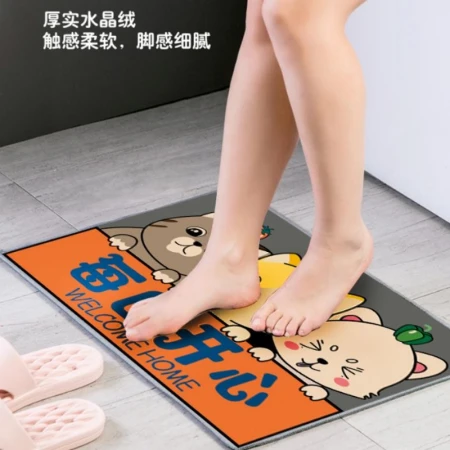 Dreamfly floor mat absorbent door mat can be cut into the door into the bathroom kitchen fashion cartoon non-slip mat bathroom mat household floor mat 50*80cm Dreamfly floor mat absorbent door mat can be cut into the door into the bathroom kitchen fashion cartoon non-slip mat bathroom mat household floor mat 50*80cm