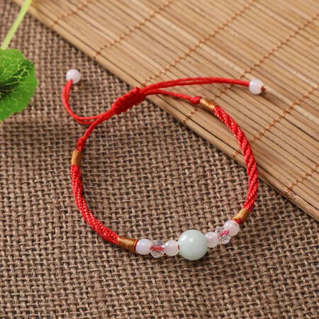 Red string transfer beads hand-woven anklets for men and women bracelets gifts universal natal year bracelets couple student bracelets pink transfer beads Red string transfer beads hand-woven anklets for men and women bracelets gifts universal natal year bracelets couple student bracelets pink transfer beads