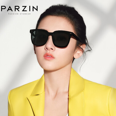 Parsons PARZIN sunglasses female Song Zuer star with the same paragraph nylon polarized driving sunglasses male 92120 black frame black gray film Parsons PARZIN sunglasses female Song Zuer star with the same paragraph nylon polarized driving sunglasses male 92120 black frame black gray film