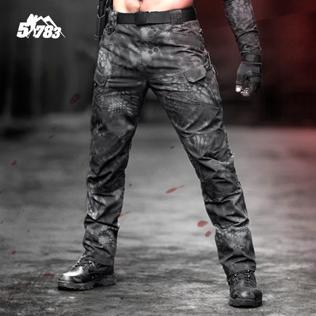 Dunlang camouflage python pattern camouflage tactical pants men's trousers spring and autumn outdoor military clothing wear-resistant waterproof overalls military fans tactical pants python pattern jungle 165/78AS Dunlang camouflage python pattern camouflage tactical pants men's trousers spring and autumn outdoor military clothing wear-resistant waterproof overalls military fans tactical pants python pattern jungle 165/78AS