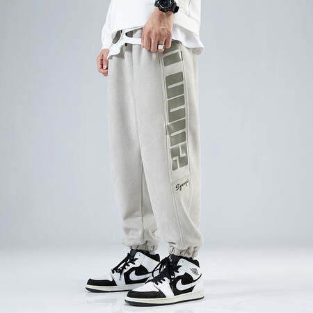 AEMAPE casual pants men's 2021 autumn and winter sports fashion loose pants men's trendy harem pants with thickened feet pants men's YZ8608 Khaki XL AEMAPE casual pants men's 2021 autumn and winter sports fashion loose pants men's trendy harem pants with thickened feet pants men's YZ8608 Khaki XL