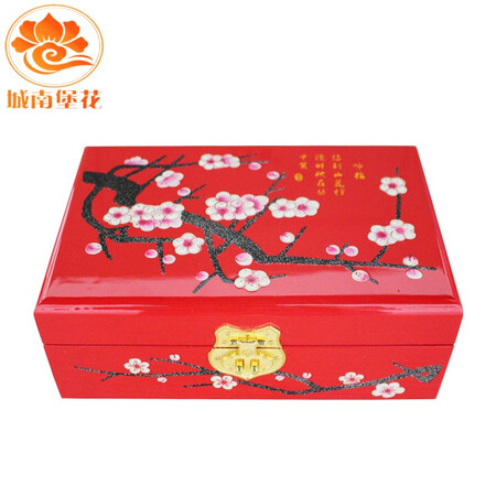 Nine-color jiucai jewelry box Pingyao push light lacquerware March 8th Women’s Day gift handmade collection Push light lacquer jewelry box Shanxi specialty red plum blossom Nine-color jiucai jewelry box Pingyao push light lacquerware March 8th Women’s Day gift handmade collection Push light lacquer jewelry box Shanxi specialty red plum blossom