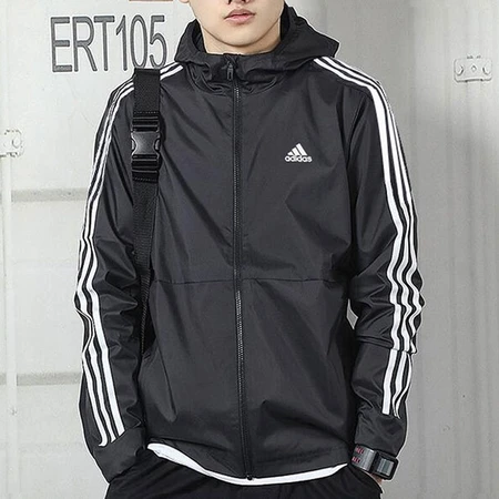 Adidas adidas jacket men's autumn new running fitness training windproof clothes warm breathable hooded jacket men's black hooded GK9026 thin section recommended one size larger loose XL Adidas adidas jacket men's autumn new running fitness training windproof clothes warm breathable hooded jacket men's black hooded GK9026 thin section recommended one size larger loose XL