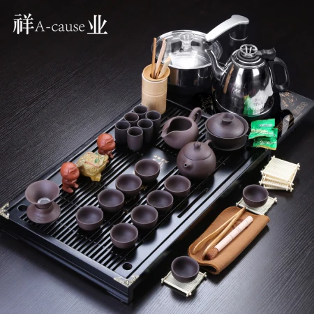 Xiangye tea set purple sand kung fu tea set tea maker home complete set of tea ceremony tea art teapot teacup cover bowl male cup tea tray tea table fast furnace four-in-one belt water horse to success + purple sand tea set + electrical appliances Xiangye tea set purple sand kung fu tea set tea maker home complete set of tea ceremony tea art teapot teacup cover bowl male cup tea tray tea table fast furnace four-in-one belt water horse to success + purple sand tea set + electrical appliances