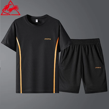 Lake rooster sports suit men's summer short-sleeved T-shirt new elastic comfortable breathable thin section quick-drying casual underwear 8805 gray 2XL about 125-145 catties Lake rooster sports suit men's summer short-sleeved T-shirt new elastic comfortable breathable thin section quick-drying casual underwear 8805 gray 2XL about 125-145 catties